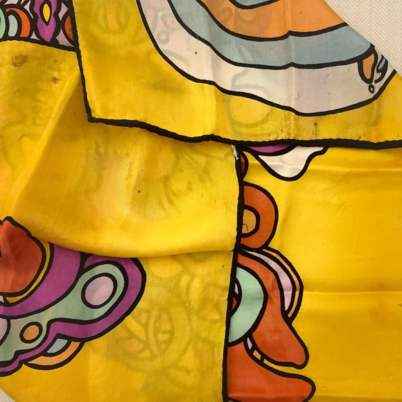 Vintage Peter Max Silk Butterfly Lady Print Scarf - Picture 7 of 8